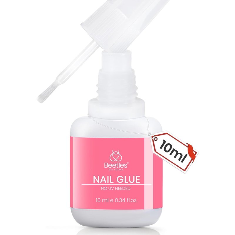Beetles Press On Nail Glue - Quick-Drying 10ml Super Strong Formula for Acrylic & Fake Nails | No UV Light Needed
