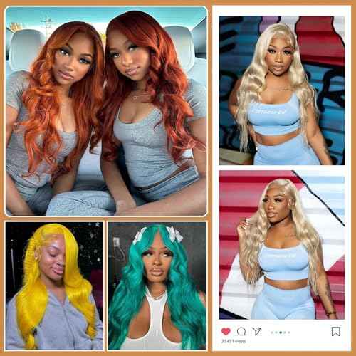 613 Blonde Bundles Human Hair Body Wave 16 18 20 inch 100% Unprocessed Virgin Human Hair Extensions 12A Quick Weave Human Hair Bundles Double Weft