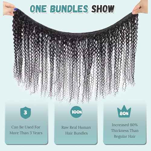 Water Wave Bundles Human Hair Burmese Curly Human Hair Double Weft Wet and Wavy 15A Unprocessed 100% Pure Protein Brazilian Hair for Black Women 26 Inch Natural Color 85G