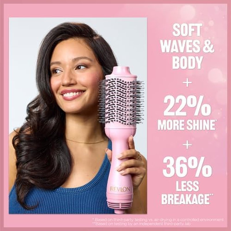 Revlon One-Step Volumizer Hair Dryer - Easy Salon-Style Blowouts | Limited Edition Pink Fizz