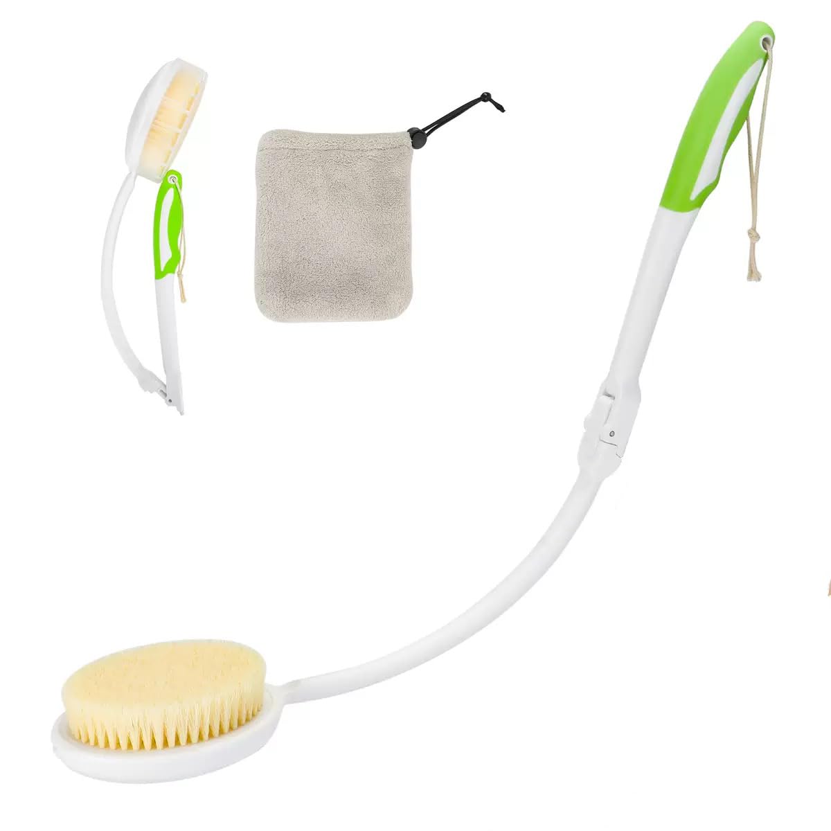 Xorinija Bendable and Foldable Bath Brush, Specifically Designed as a 23 * 3.5-inch Back-Cleaning Brush, is Suitable for Use by People of All Genders and Ages.
