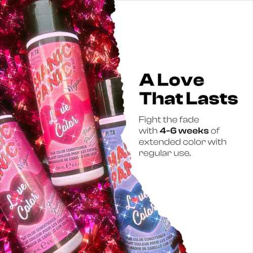 MANIC PANIC Cool Deep Blood Red Color Depositing Conditioner - Love Color Hair Conditioner Keeps Hair Vibrant, Nourished & Refreshed - Formulated with Shea Butter & Quinoa - Rock Me Red (8oz)