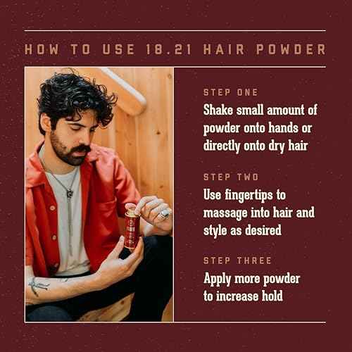 18.21 Man Made Hair Styling Grooming Cream, Hair Gel & Powder for Men, Adds Volume, Texture, and Absorbs Oil with a Matte Finish, Flexible Hold, and Bold Sweet Tobacco Scent