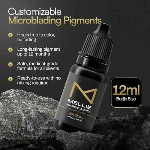 M - Microblading Ink Set - 7 Medical-Grade Pigments - Professional Permanent Makeup Ink for Eyebrows