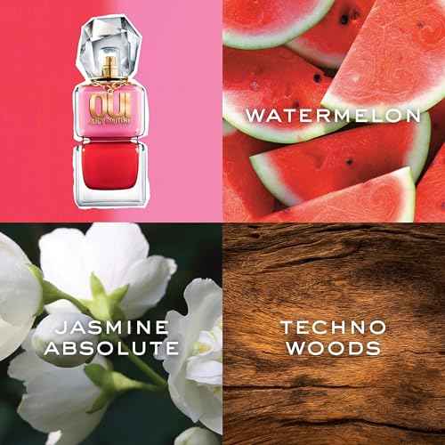 Juicy Couture Oui Eau De Parfum, Women's Perfume with Notes of Watermelon, Jasmine & Techno Woods, Fruity & Floral, Gift for Her