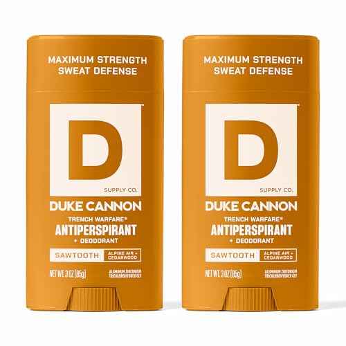 Duke Cannon Supply Co. Anti-Perspirant Deodorant for Men 3 oz. Sawtooth, 2 Pack - Unique Masculine Scent, Odor Control & Soothe Skin