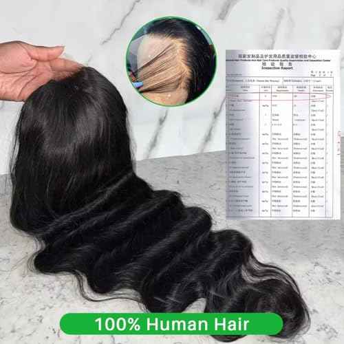30 Inch Lace Front Wigs Human Hair Pre Plucked 180% Density Body Wave Transparent HD 13x6 Lace Frontal Wigs Glueless Body Wave Wig for Women with Baby Hair