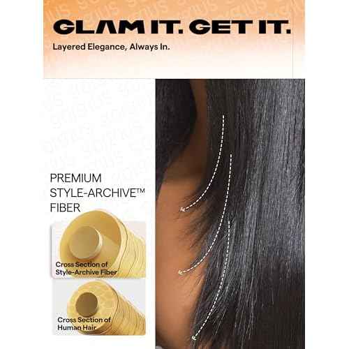 GORGIUS Black Straight Lace Front Wigs Pre Cut Glueless Layered Wig Middle Part Synthetic Frontal Wig with Natural Hairline 24 Inch