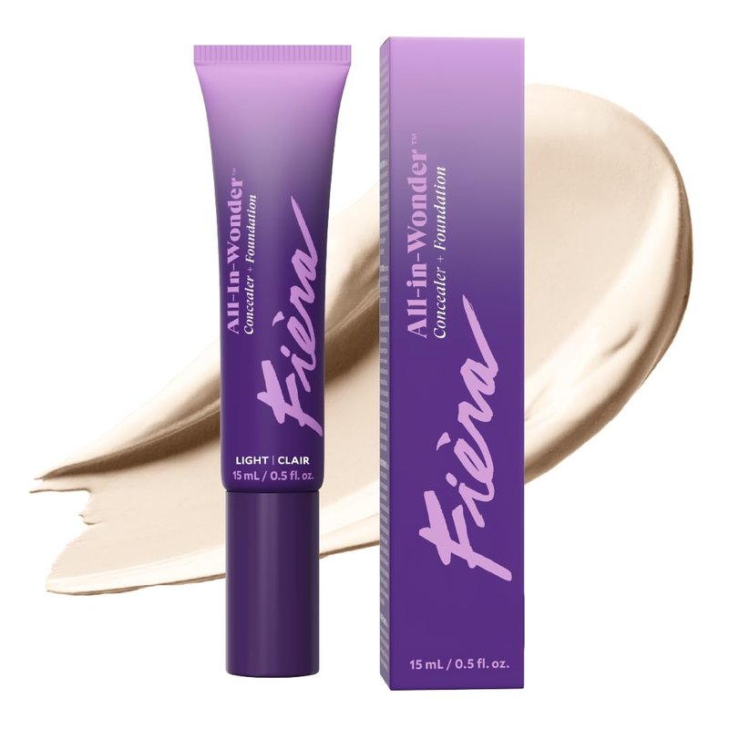 Fièra All-In-Wonder™ Concealer & Foundation - Full-Coverage, Hydrating Formula for Mature Skin | Light, 0.5 FL. OZ. / 15 ML