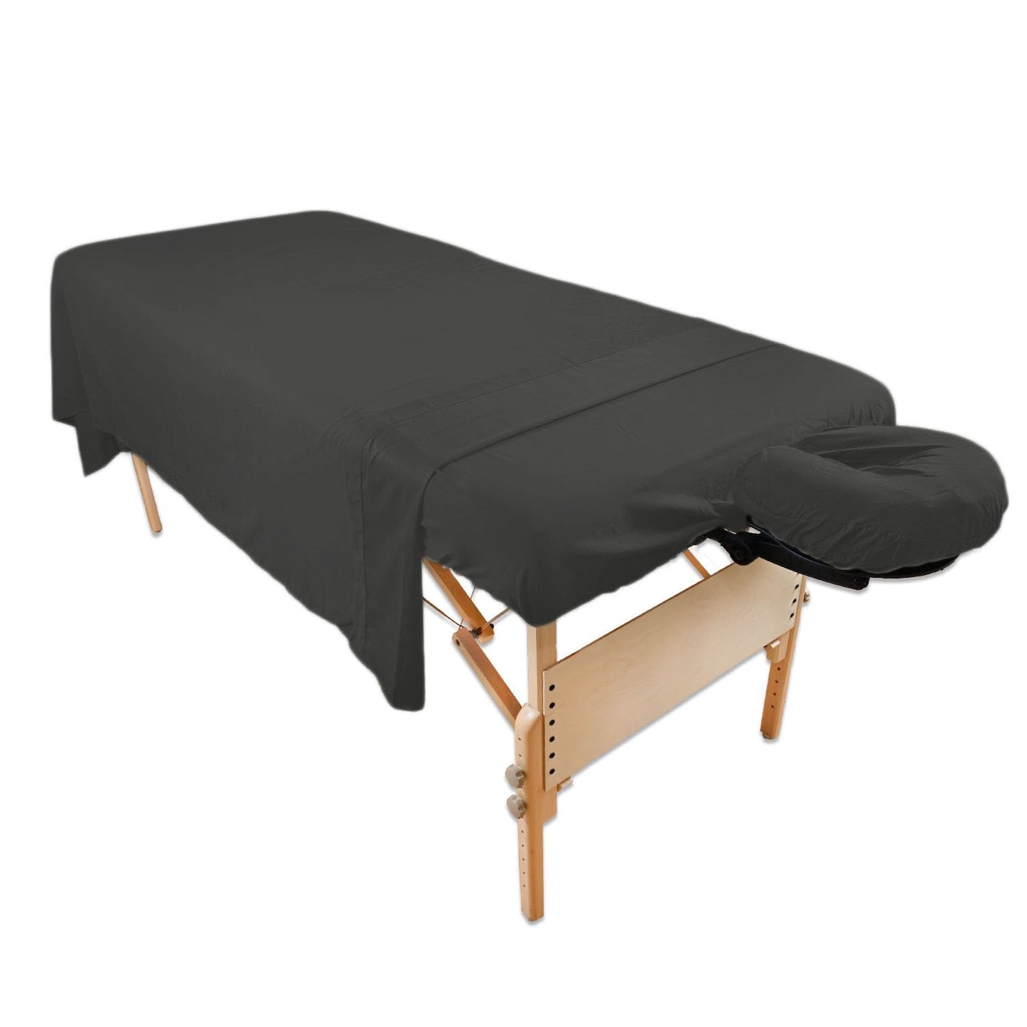 Tranquility Microfiber Massage Sheet Set - Lightweight, Stain-Resistant & Soft | Black Color