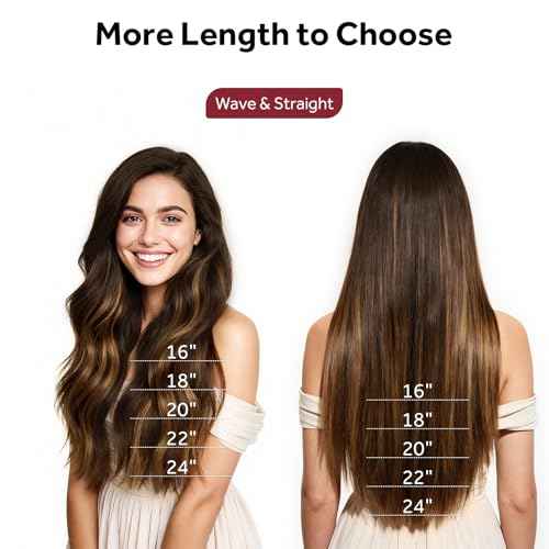 Clip in Hair Extensions Real Human Hair, Silky Remy Hair Extensions Clip Ins, Salon Quality Straight Human Hair for Women, Dark Brown to Chestnut Brown #2TP6/2 16Inch 120G 7PCS