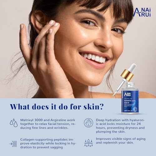 ANAI RUI 10% Argireline Serum+ Matrixyl 3000 Pure Hyaluronic Acid For Face Deep Wrinkle Reducer,Anti-Aging Serum,Peptide Complex Serum1.05 Fl.oz