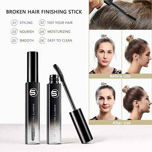 Samnyte Hair Finishing Stick, (3 Pack) Flyaway Tamer for Baby Hair and Women's Hairstyling, with Shiny Mascara for Broken Flyaways