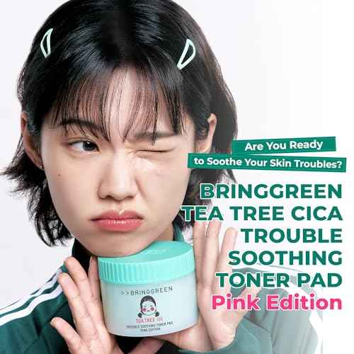 BRINGGREEN X NETFLIX SQUID GAME Edition Tea Tree Cica Trouble Soothing Toner Pad 90P Pink Edition