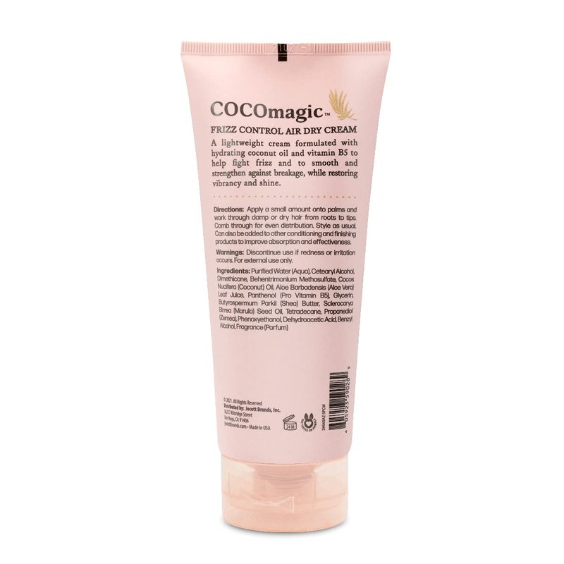 Cocomagic Frizz Control Air Dry Cream - Anti-Frizz Styling Cream for Smooth Hair | Paraben Free (6 oz)