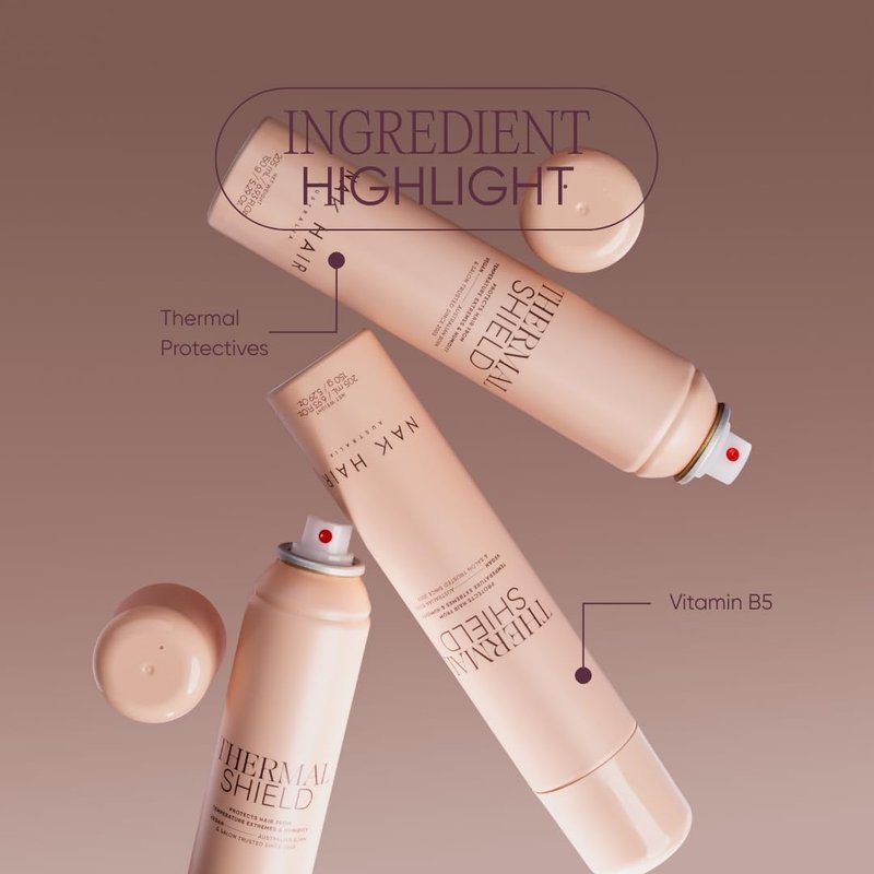 NAK Signature Thermal Shield, Heat Protectant Spray 150g - Frizz Control & Heat Protection for All Hair Types with Vitamin B5