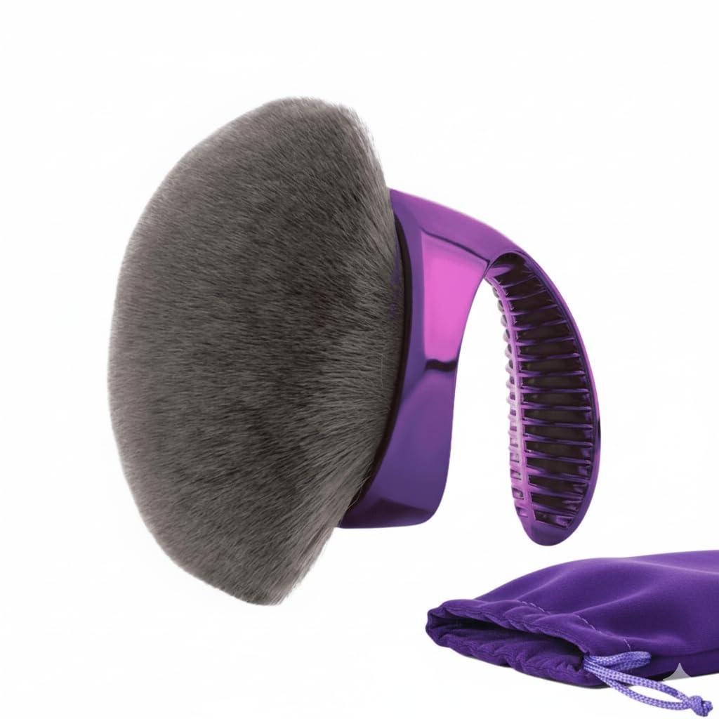 WendMart Body Makeup Brush – Extra Large Kabuki Applicator for Self Tanner, Bronzer & Foundation – Flawless, Streak-Free Airbrushed Finish – Vegan, Charcoal-Infused Bristles