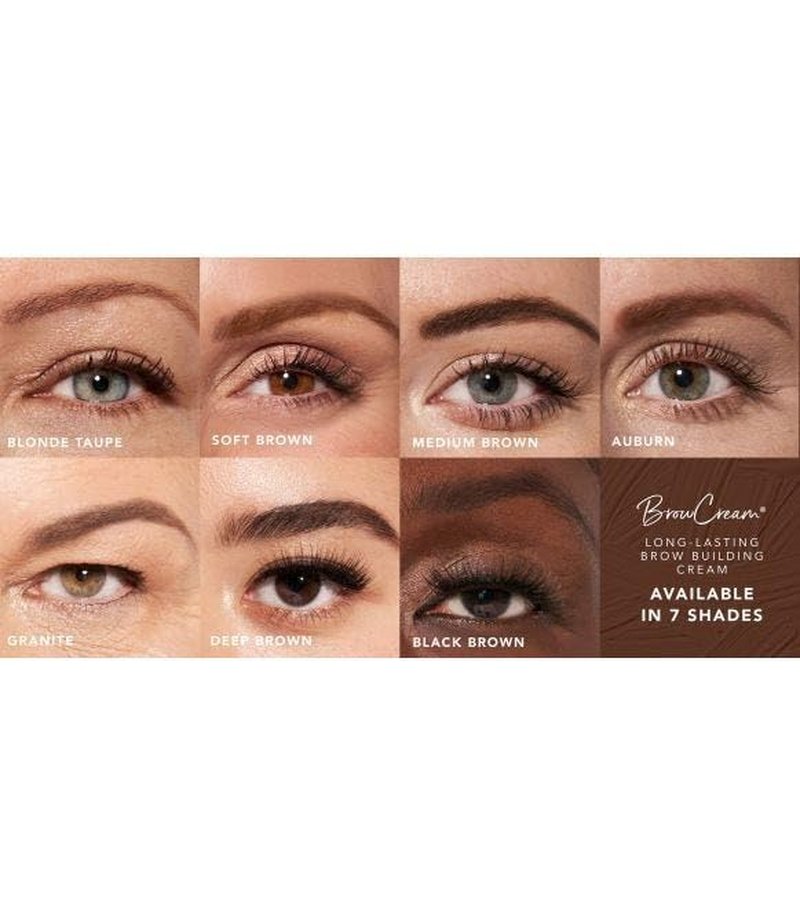 BrowSense Long-Lasting Brow Building Cream - Waterproof Deep Brown, 0.2 Oz | Define, Shape & Volumize Brows