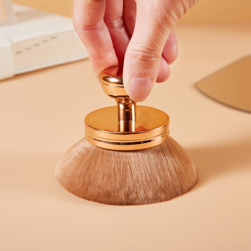 COSHINE Extra Large Rose Gold Self Tanning Blend Brush, 3 Inch Width Professional Kabuki Powder, Foundation, Blusher, Bronzer, Self-tanner Face and Body Brush