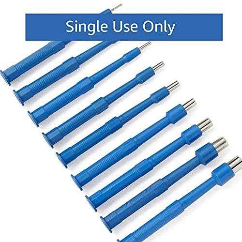Box of 10 Disposable Biopsy Punch, Sterile Biopsy Dermal Punch for Piercing, Stainless Steel Skin Piercing Tool with Protective Handle (1.5 MM)¡¦