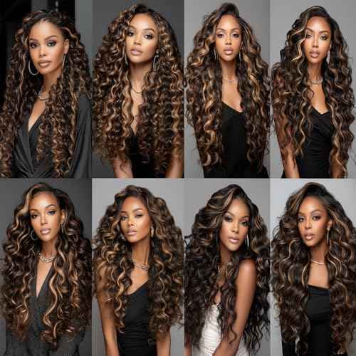 BilltiiWW Ombre P1B27 With Highlights Curly Bundles Natural Blonde Kinky Curly Bundles two tone Brazilian Human Hair Soft and Silky for Black Women 18 20 22 Inch