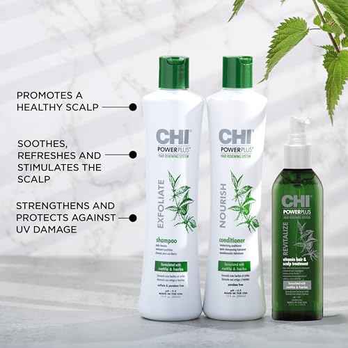 CHI PowerPlus Renewing Haircare Starter Kit, Includes Shampoo, Conditioner & Scalp Treatment, Anti-Shedding & Healthy Hair Renewal System