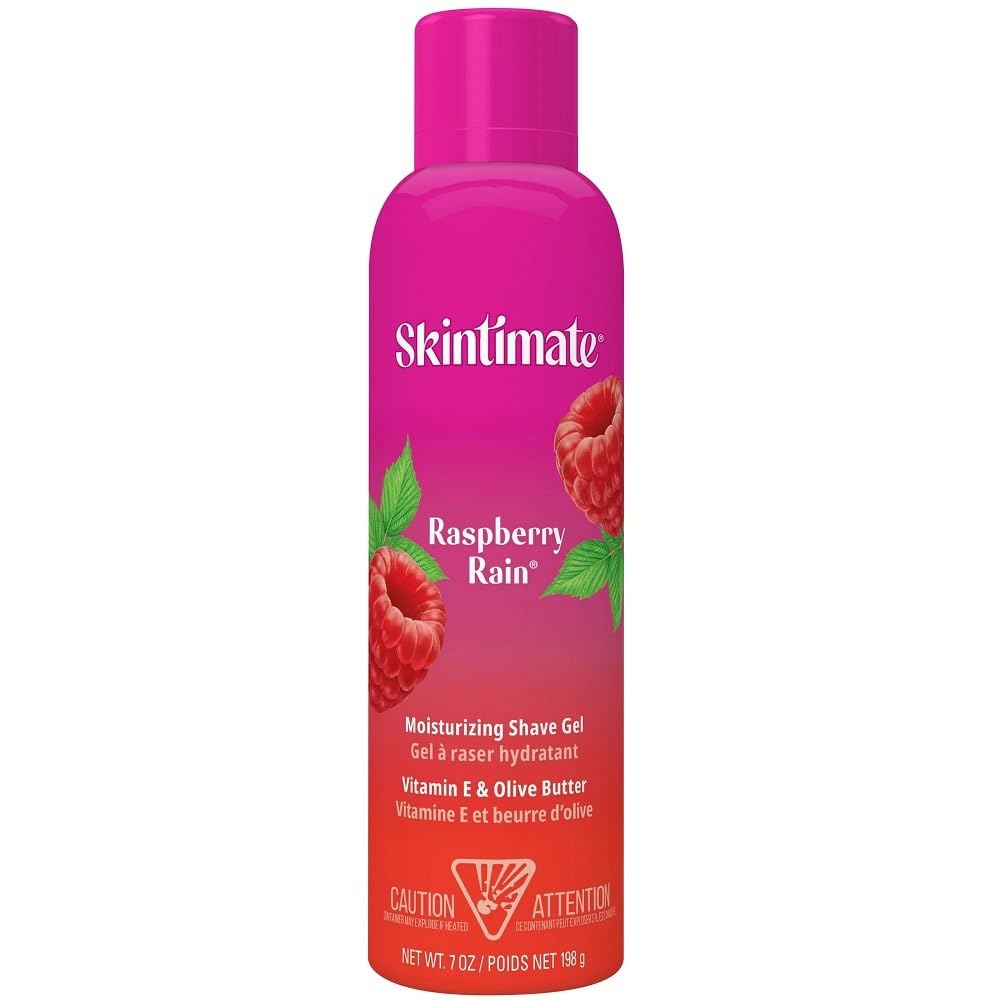 Skintimate Raspberry Rain Women's Moisturizing Shave Gel - 198g for Smooth Skin