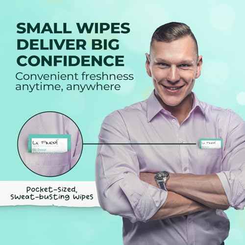 La Fresh Travel Lite Antiperspirant and Body Wipes - 200 Individually Wrapped Deodorant Wipes for Adults, Men and Women Travel Essentials