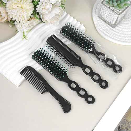 50 Pcs Hair Brush and Comb Set in Bulk for Homeless Individually Wrapped, Bulk Comb Brush Hairbrush for Women Kids Hotel Homeless Charity (Bright Color)
