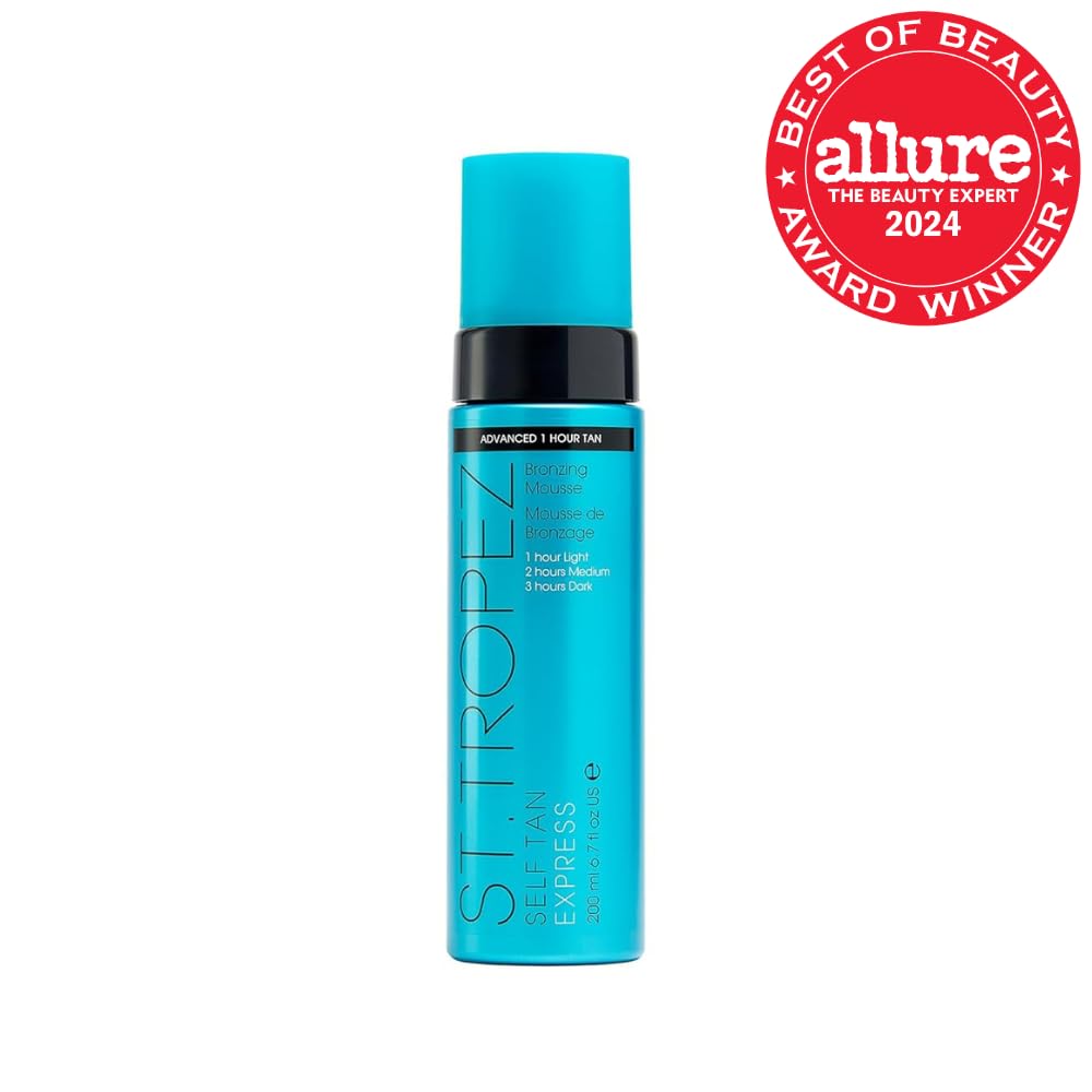 St. Tropez Self Tan Express Mousse - Fast Acting, Streak-Free Tan in 1-3 Hours | 6.7 Fl Oz, Vegan & Cruelty-Free