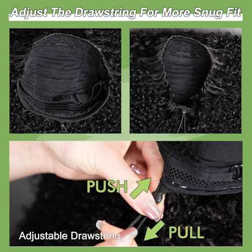 Kinky Curly Half Wig Human Hair 200 Density 3 In 1 Seamless Flip Over Drawstring Headband Wig Human Hair 22 Inch Wear and Go Glueless Wigs for Women Curly Half Human Hair Wig Beginner Friendly