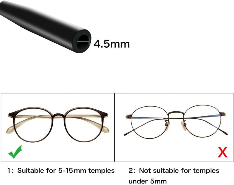 Festty Eyeglasses Strap - Adjustable Sports Lanyard for Kids & Adults | 3-Pack, Black