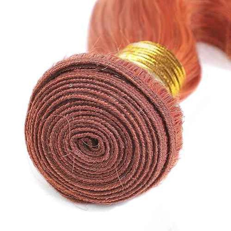 #350 Ginger Orange Bundles Human Hair Body Wave Bundles 24 26 28 Inch Unprocessed Brazilian Virgin Orange Remy Hair 3 Bundle Body Wave Human Hair Extensions 50 Gram Per Bundle for Women
