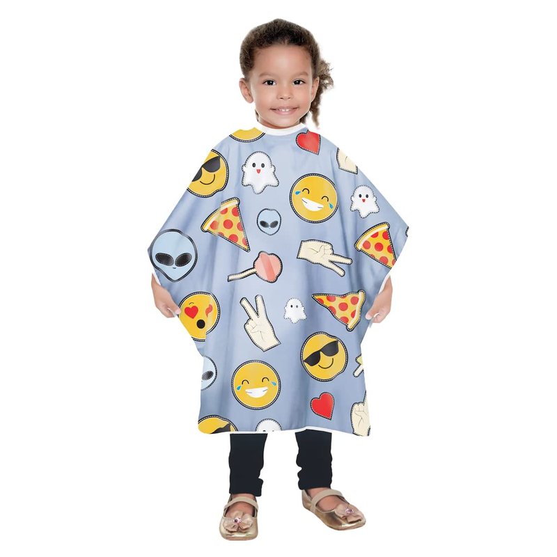 Betty Dain Kids Shampoo Cape, Social Kids Print, Youthful Unisex Design, Perfect Size for Children, Waterproof, Stain Resistant Vinyl, Touch-and-close Fastener, 36 inches wide x 36 inches long