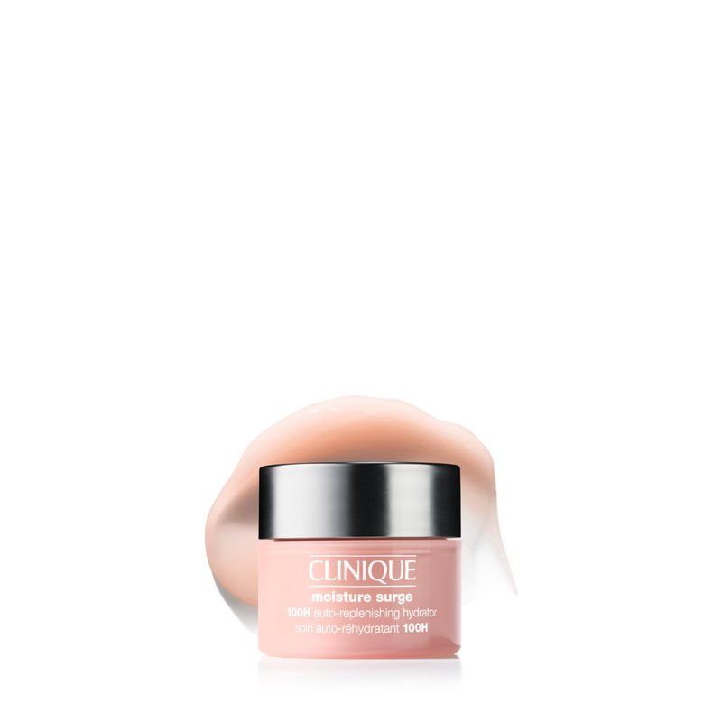 Clinique Moisture Surge 100H Auto-Replenishing Hydrator Oil Free Face Moisturizer | With Hyaluronic Acid, Aloe Bioferment and Vitamins C + E | Hydrating + Moisturizing, Mini Travel Size, 0.5 Fl Oz