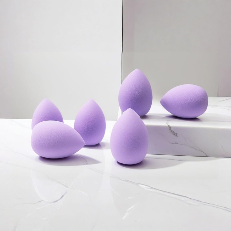 Makeup Sponge Set - 6PCS Latex-Free High-Definition Blenders for Powder, Cream & Liquid | Super Soft Multi-Use Beauty Tools