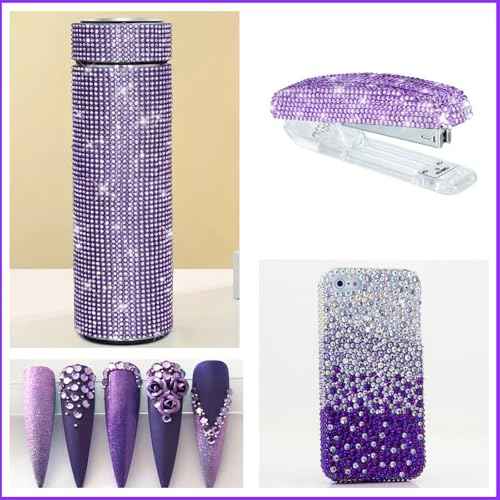 18000 Pcs 3D Purple Jelly Rhinestones for Crafting, Flatback Resin Jelly Bedazzled Gems for Crafts, 3-6 mm Half Round Gems Rhinestones for Nails Art Eyes Makeup DIY Crafts Supplies