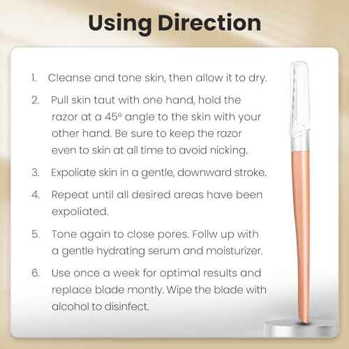 Dermaplaning Tool for Face Exfoliation, with 20 Replaceable Blades, Facial Shaver/Eyebrow Razor, Peach Fuzz Removal Eyebrow Shaper for Women, Easy to Use Dermaplaner Help Exfoliate and Smooth Skin