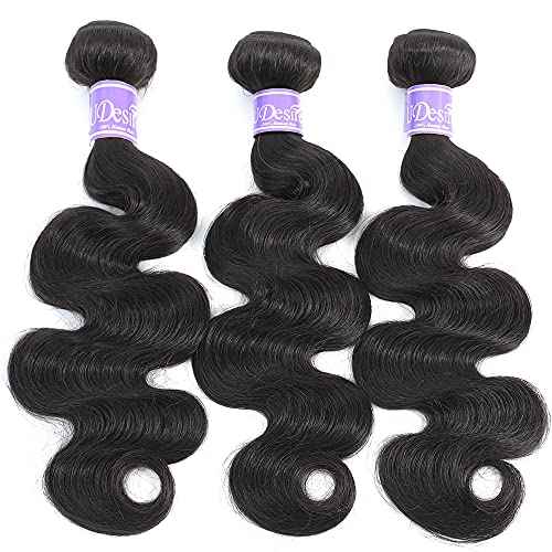 12A Grade Brazilian Body Wave Human Hair Weave Human Hair Bundles Brazilian Virgin Hair For African Americans Women 3 Bundles Total 300g/10.5oz 16 18 20inch