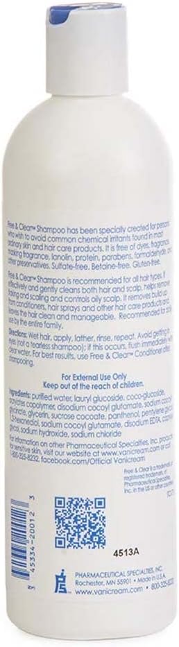 Vanicream Shampoo for Sensitive Skin - Dermatologist Tested, Sulfate-Free, 12 fl oz (Pack of 3)