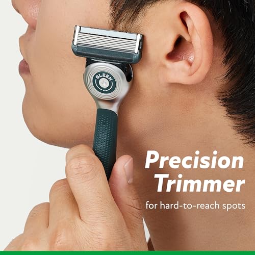 DORCO SLEEK 6 Blade Razor for Men with 7 Cartridges | Men's Cartridge Razors with Razor Handle and Smooth Shaving Blades | Men¡¯s Razors with Multi-Flex Technology