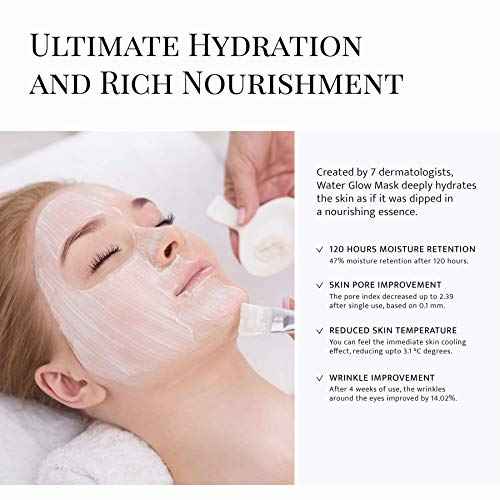 Snow White Water Glow Mask Cream | Moisturizing Sheet Free Sleeping Pack (2 Original + Brush)