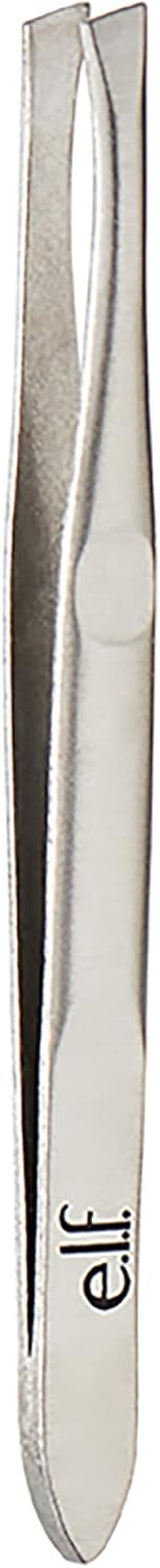 e.l.f. Slant Tweezer - Professional Quality Stainless Steel for Precise Hair Removal | Ergonomic Design