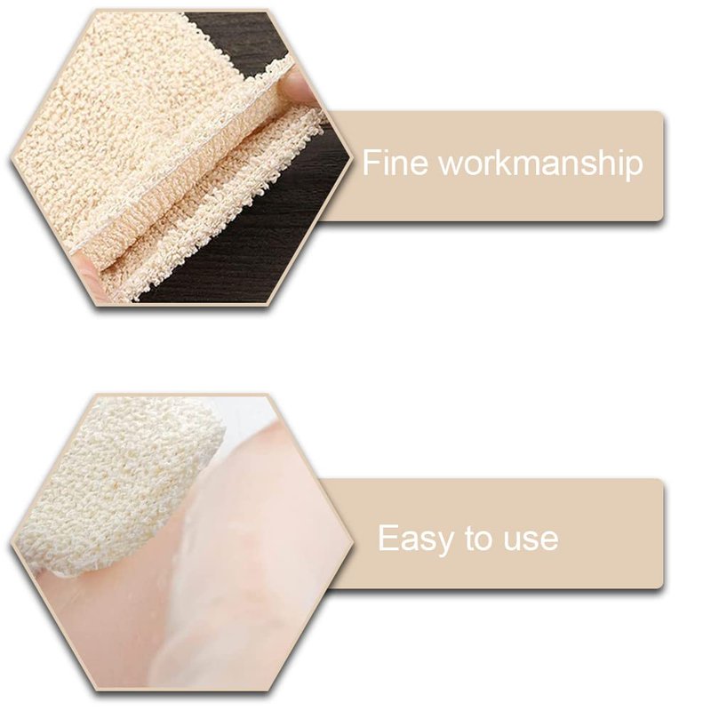 PENKOHOME 2 Pcs Shower Glove Exfoliating Glove Bath Natural Fibre Body Shower Remove for Women and Men Use in Shower
