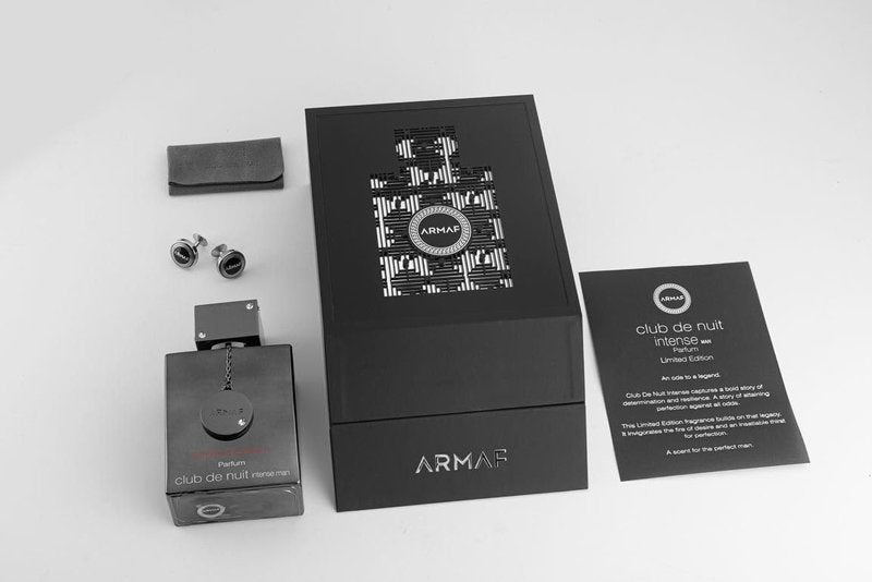 Armaf Club De Nuit Intense Limited Edition Parfum Spray for Men - 3.6 Ounce with Cufflinks