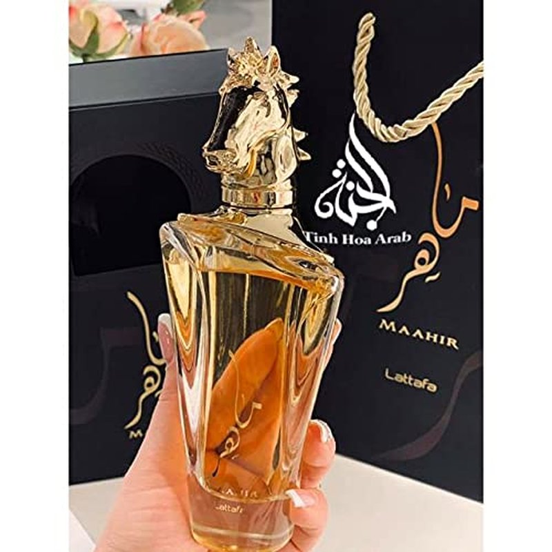 Lattafa Maahir Unisex Eau de Parfum Spray - 3.4 oz | Long-Lasting Fragrance