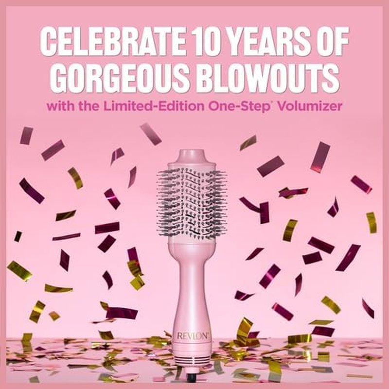 Revlon One-Step Volumizer Hair Dryer - Easy Salon-Style Blowouts | Limited Edition Pink Fizz