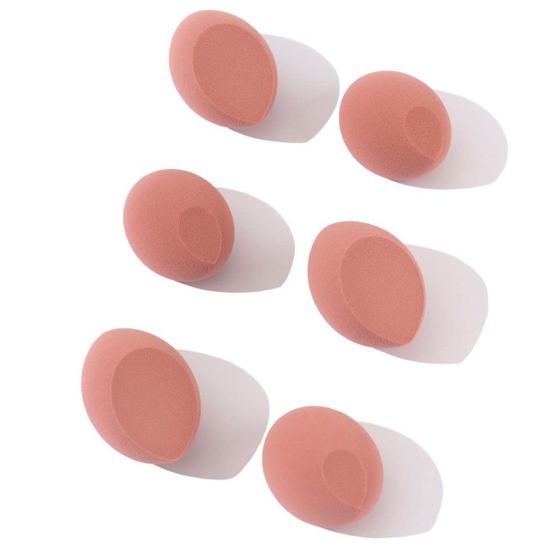 Rose Pink Makeup Sponge Set - 6 Dual-Angled Beauty Sponges for Flawless Blending | Hypoallergenic & Latex-Free