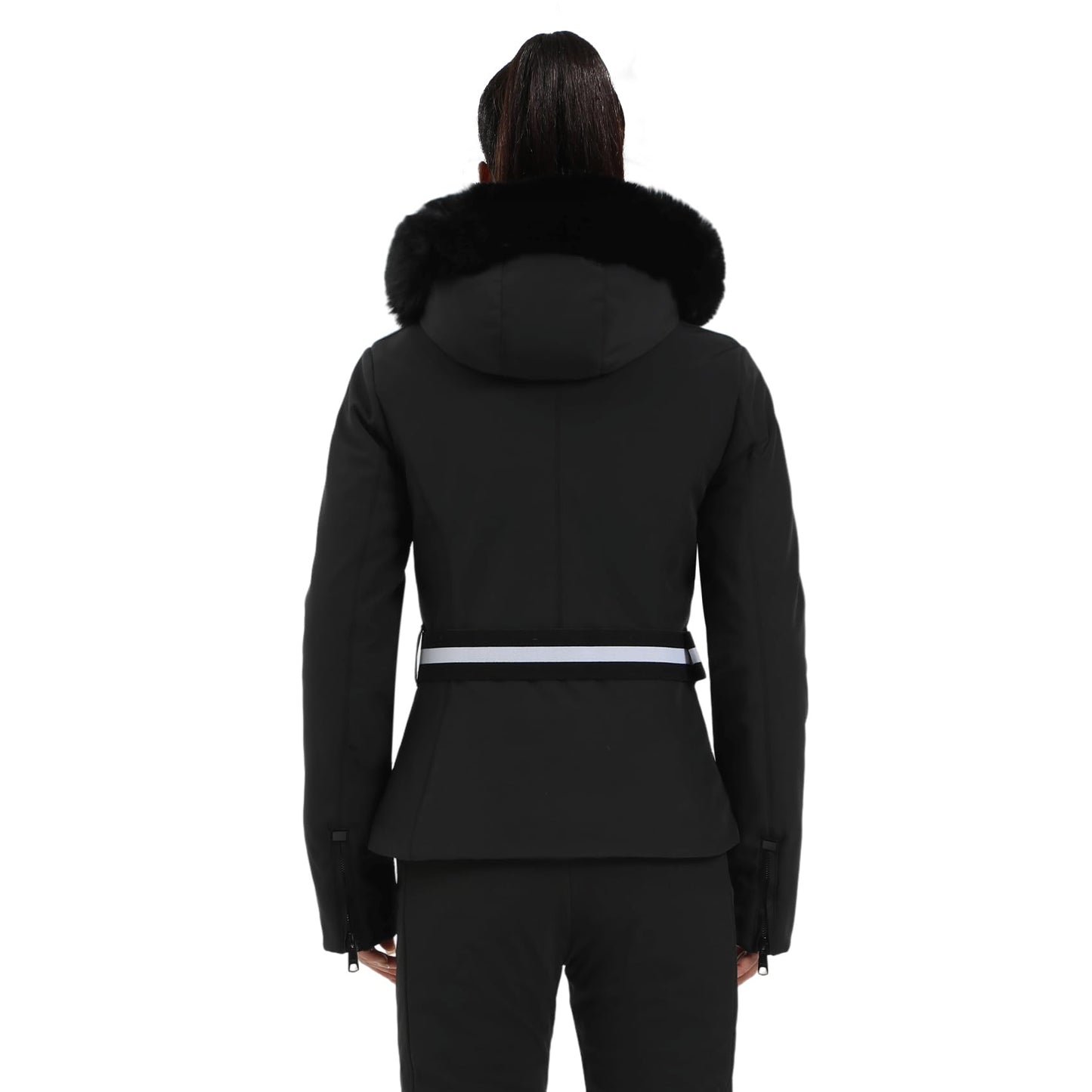 GSOU SNOW Women's Ski Jacket Snowboard Warm Winter Short Slim Snow Coat Jacket Mountain Windproof Waterproof Insulated Hooded
