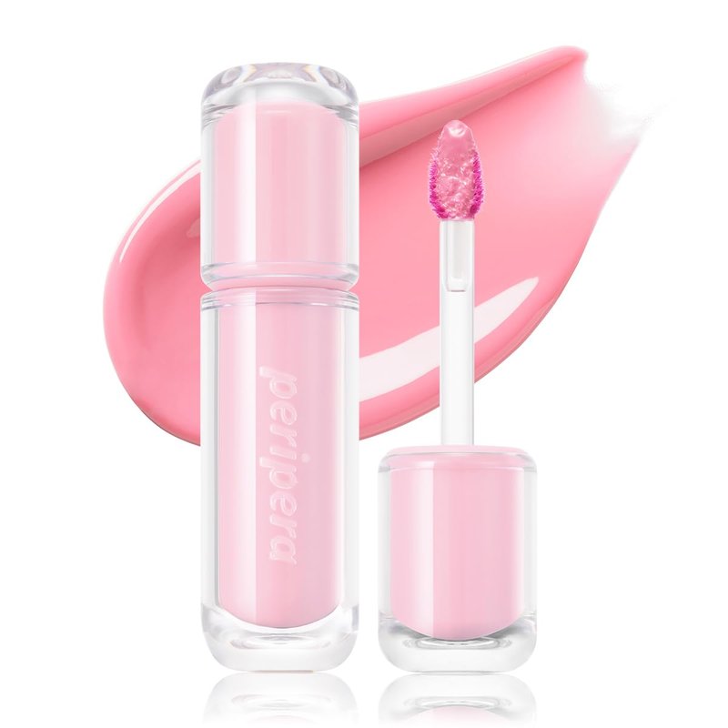Peripera Mood Glowy Tint - Lightweight, Long-Lasting Korean Lip Tint with Watery Glow Finish | 01 Tiny Strawberry
